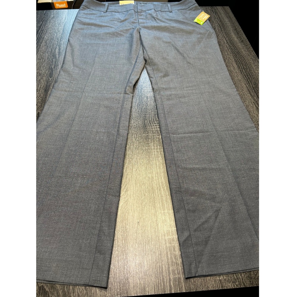 Mossimo Supply Co Gray Straight Leg Career Dress Pants Mid Rise Office NEW 16
